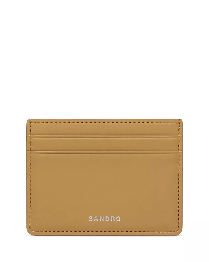 Sandro Leather Logo Card Holder