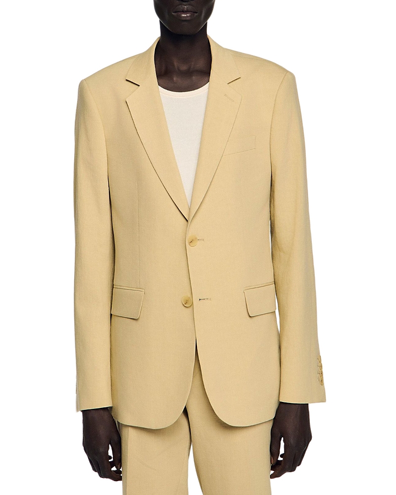 Sandro Classic Fit Linen Suit Jacket