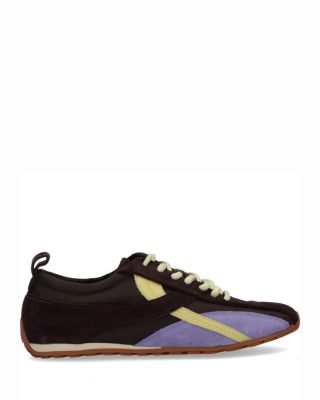 Women's TB.304 Nylon Brown Leather Sneakers