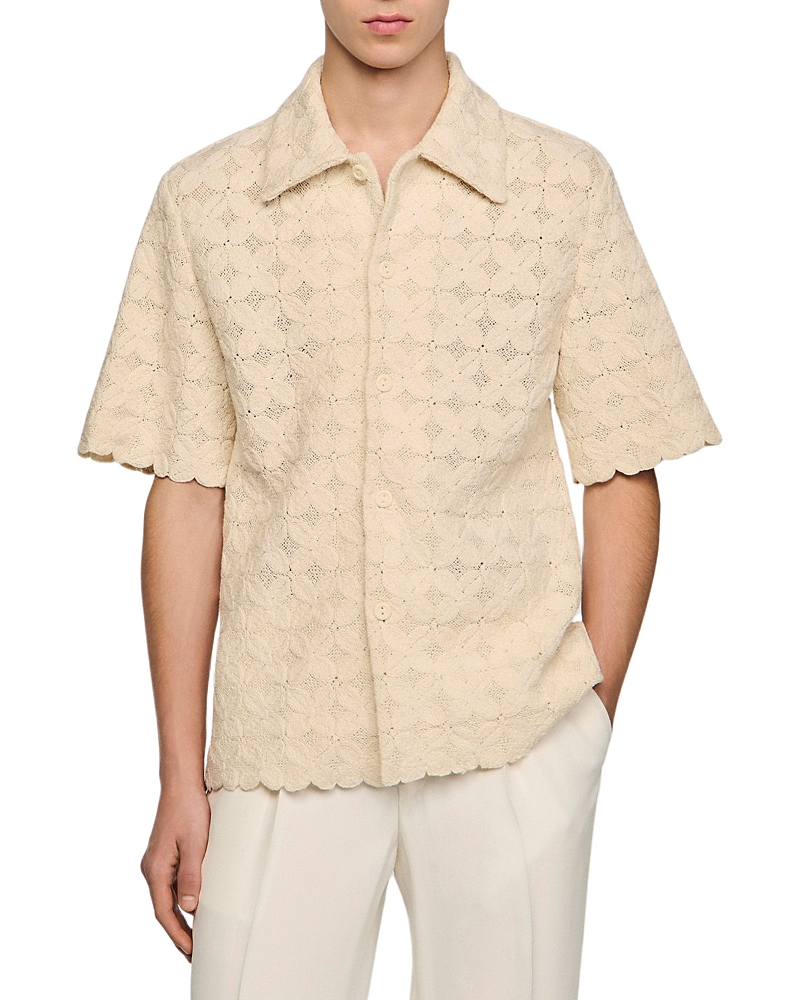 Sandro Cotton Broderie Anglaise Shirt