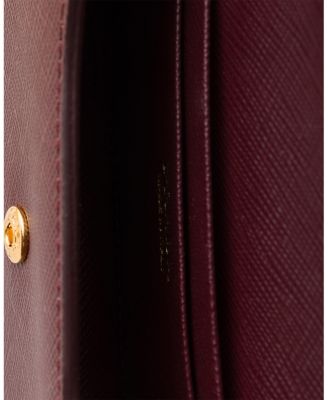 Saffiano Leather Card Holder with Shoulder Strap