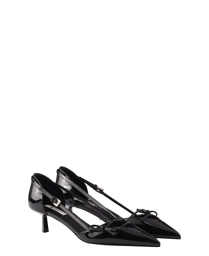 Prada Women's Open-Side Leather Pumps