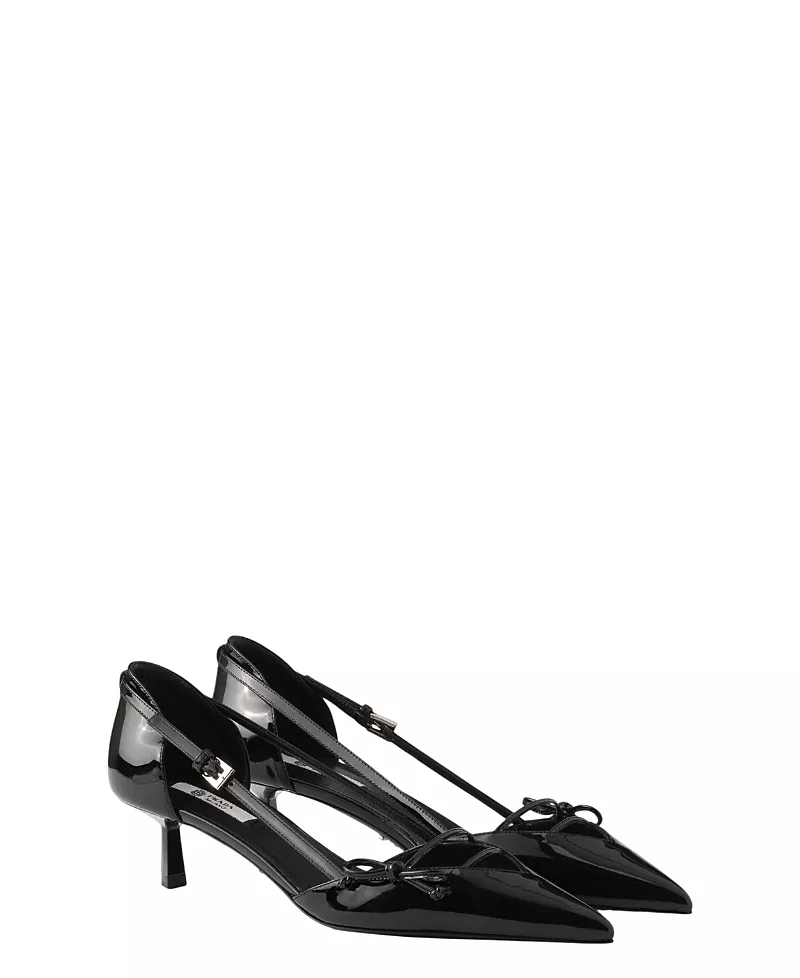 Prada Women's Open-Side Leather Pumps