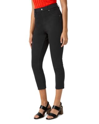 High Rise Ultra Soft Denim Capri Leggings in Medium Wash