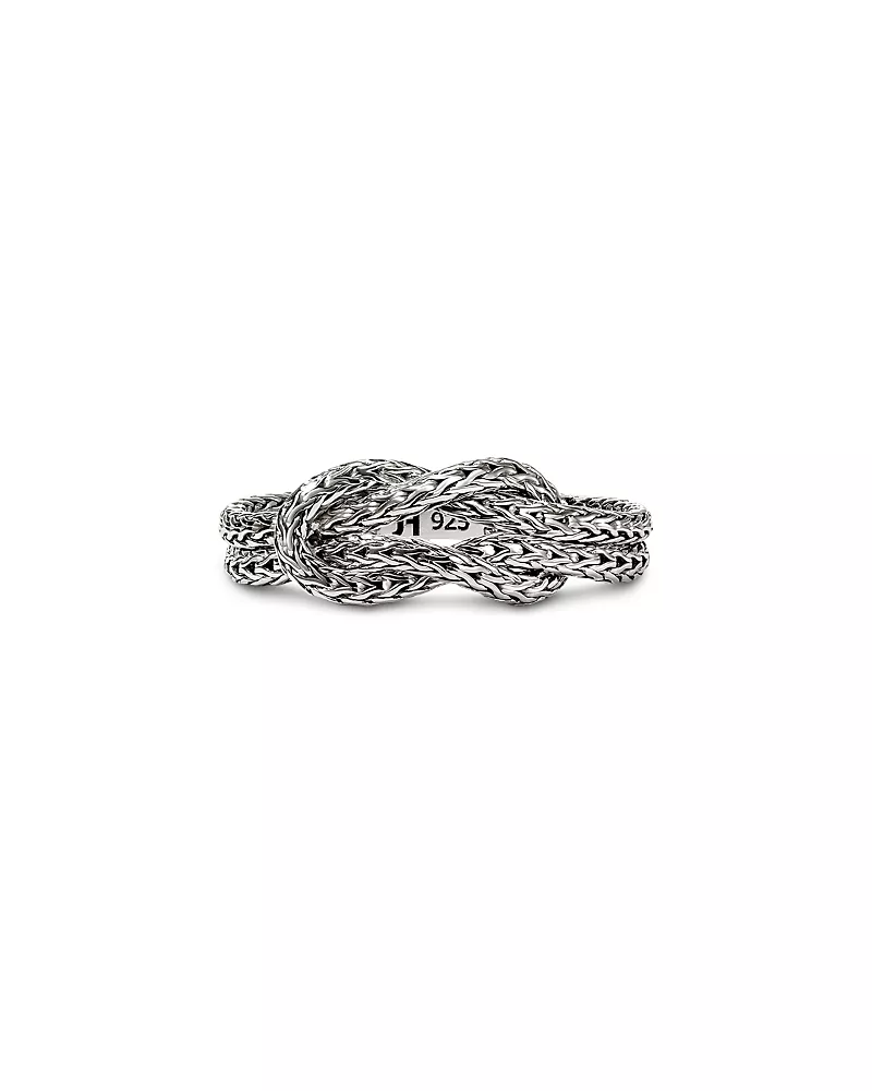 John Hardy Sterling Silver Love Knot Woven Ring