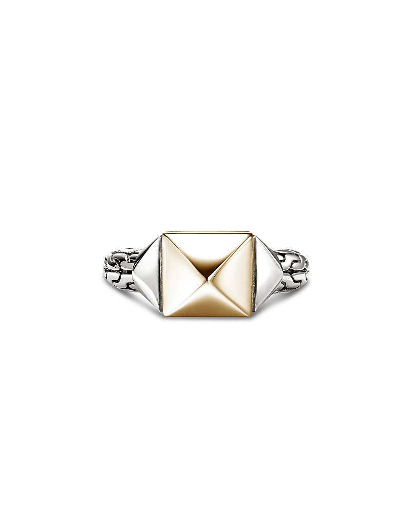 John Hardy Sterling Silver & 14K Yellow Gold Icon Stud Ring