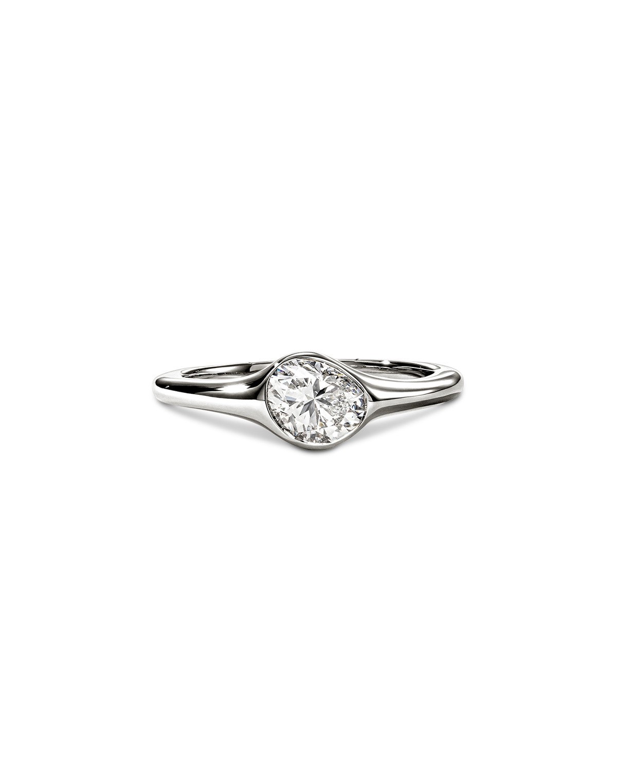 Sterling Silver JH Lovestruck™ Lab Grown Diamond Oval Solitaire Ring