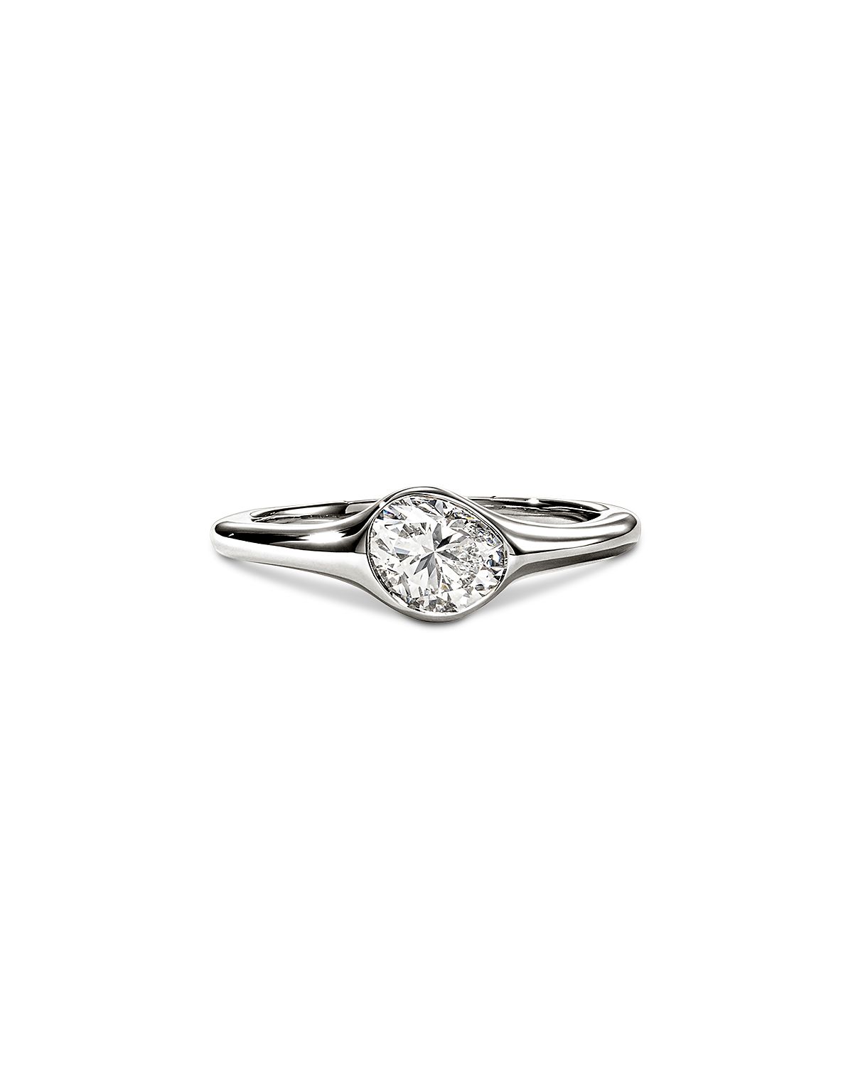 John Hardy Sterling Silver Jh Lovestruck Lab Grown Diamond Oval Solitaire Ring