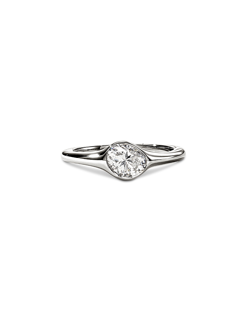 John Hardy Sterling Silver Jh Lovestruck Lab Grown Diamond Oval Solitaire Ring