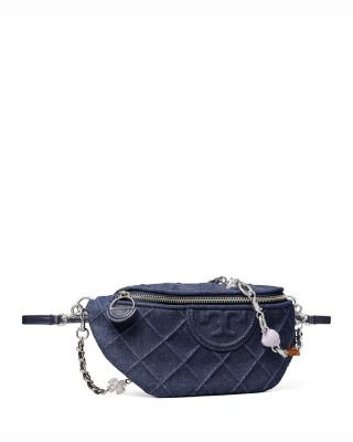 Fleming Charm Denim Belt Bag