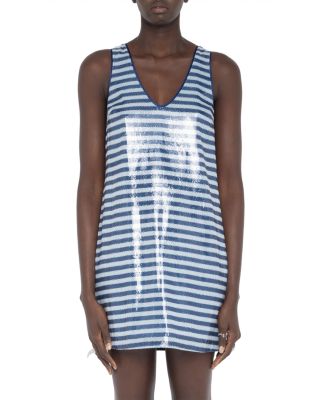Rasha Sequin Stripe Dress
