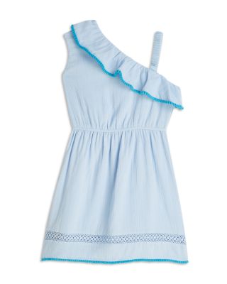 Girls' Asymmetric Ruffled Cotton Dress - Little Kid, Big Kid