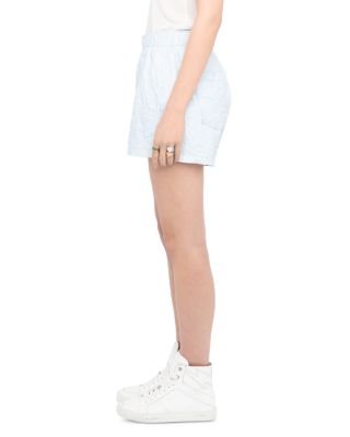 Pax Crinkled Leather Shorts