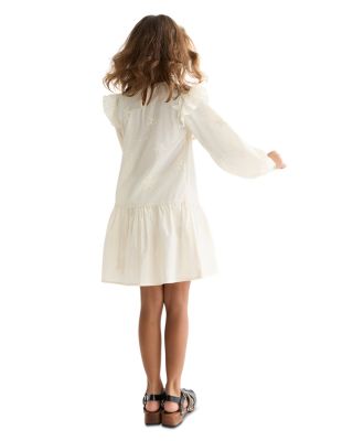 Girls' Fringe Embroidered Long Sleeve Dress - Little Kid, Big Kid