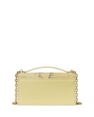 Deco Mini Snake Embossed Leather Crossbody