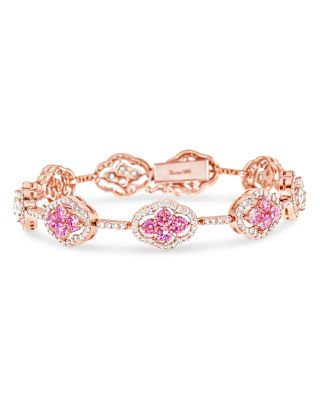 18K Rose Gold Diamond & Pink Sapphire Maison Bracelet