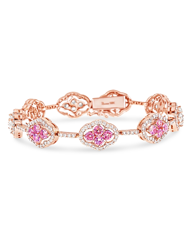 Piranesi 18K Rose Gold Diamond & Pink Sapphire Maison Bracelet