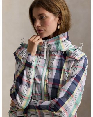 Plaid Hooded Rain Jacket