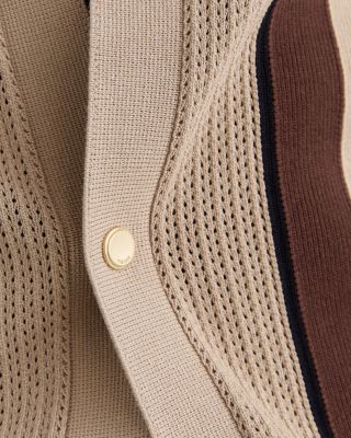 Axis Camel Brown Stripe Polo Shirt