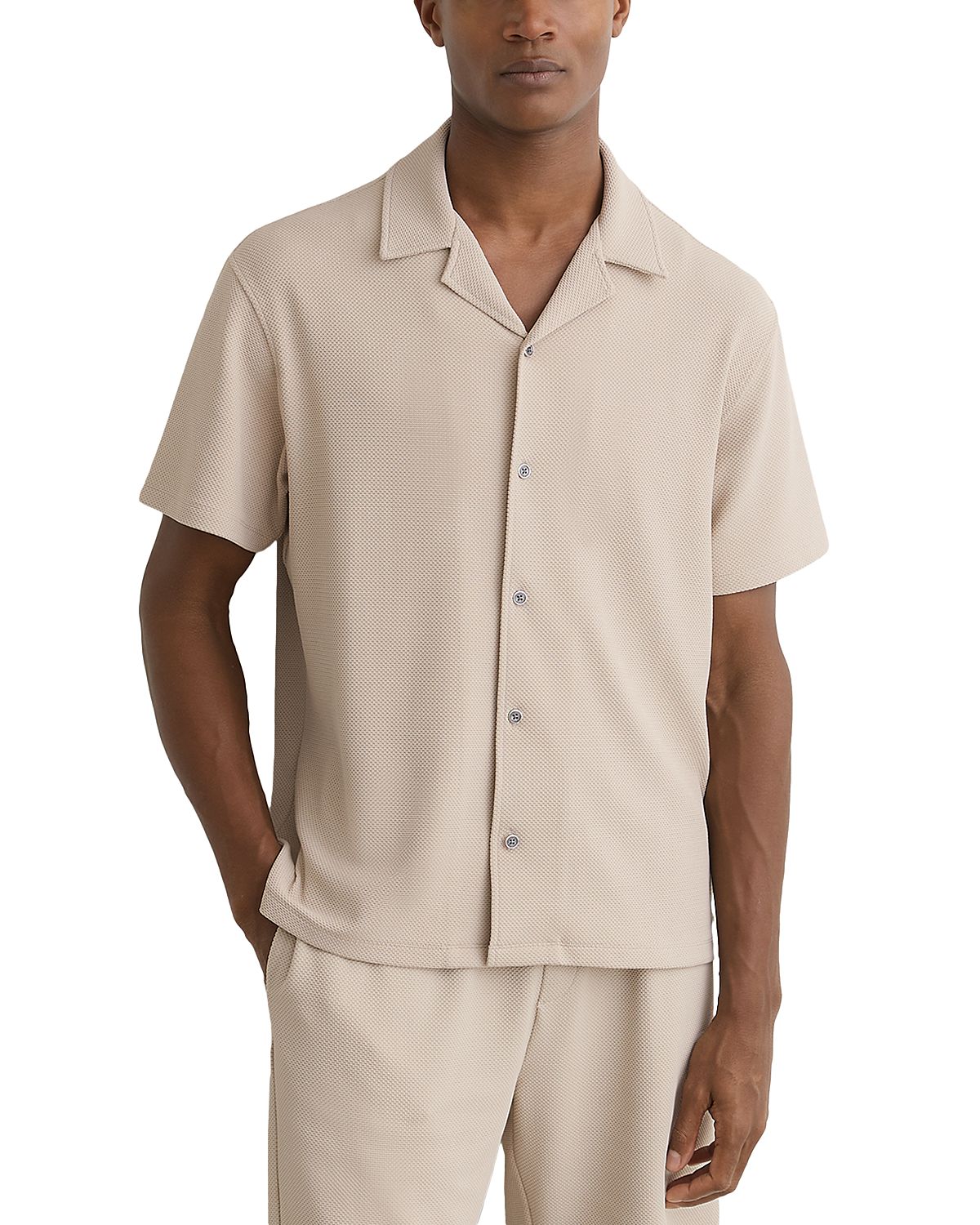 Reiss Cedric Textured Cuban Shirt