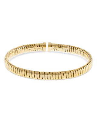 18K Yellow Gold Via Bagutta Flat Tubogas Bangle Bracelet