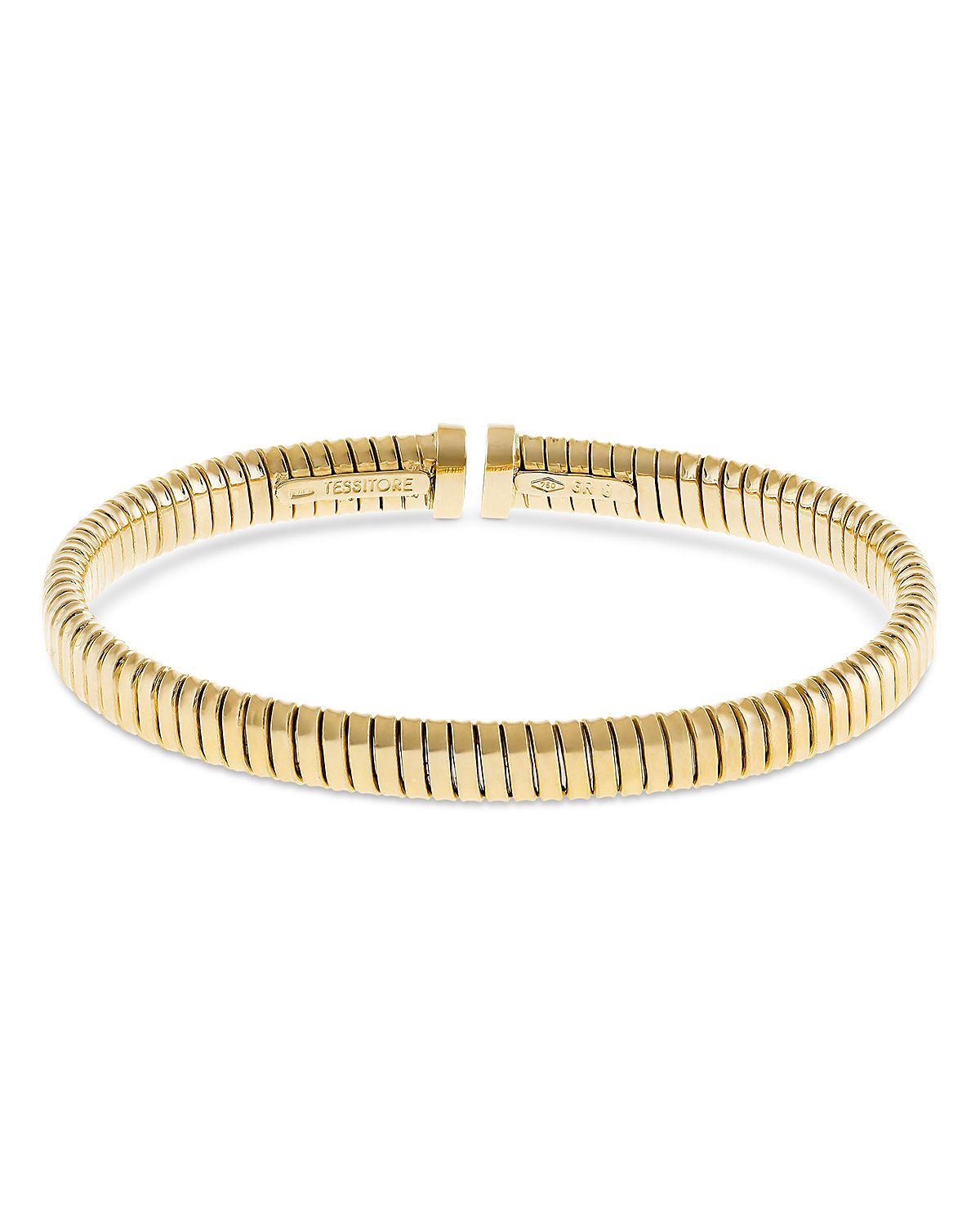 Alberto Milani 18K Yellow Gold Via Bagutta Flat Tubogas Bangle Bracelet