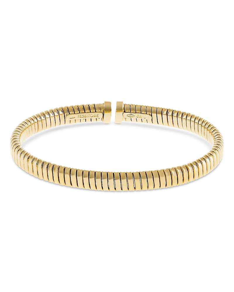 Alberto Milani 18K Yellow Gold Via Bagutta Flat Tubogas Bangle Bracelet