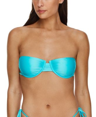  Satin Touch Underwire Bandeau Bikini Top