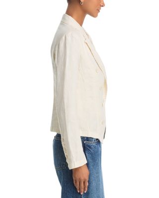 Emerson Structured Denim Blazer in Vintage White
