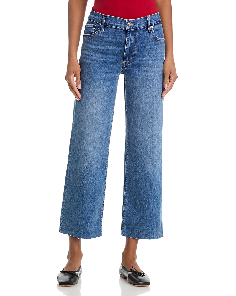 Frame The Mellow Mid Rise Ankle Jeans in Canals Raw After