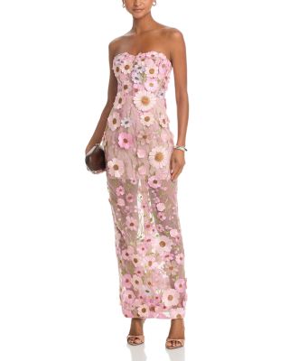 Long 3D Floral Gown - Exclusive