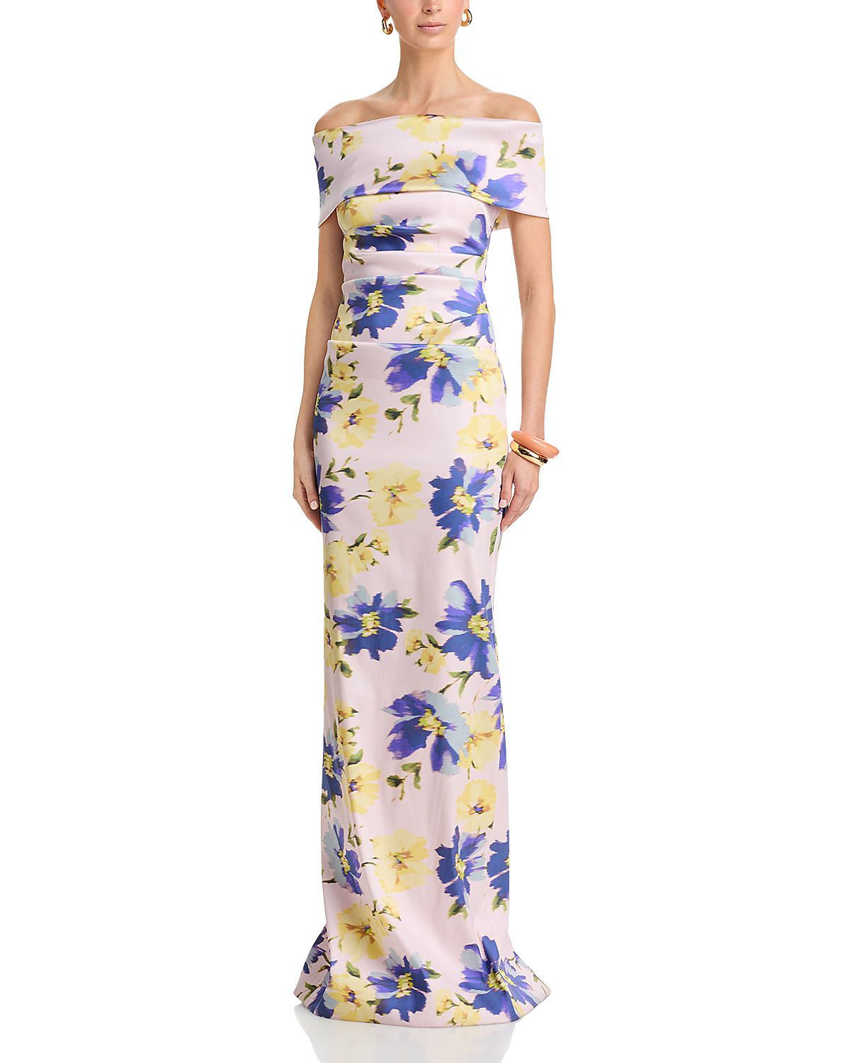 Teri Jon by Rickie Freeman Mikado Print Gown