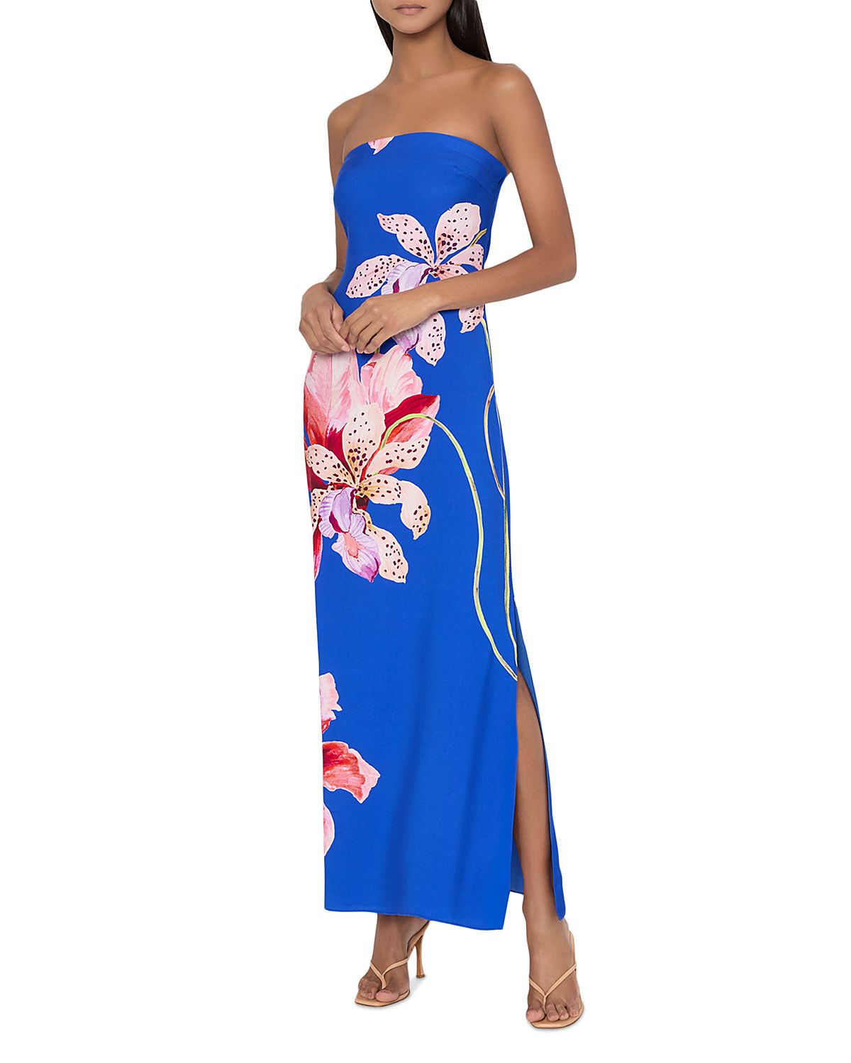 Milly Vera Satin Maxi Dress