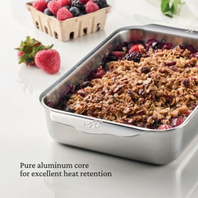 OvenBond Small Rectangular Tri Ply Clad Stainless Steel Baking Pan