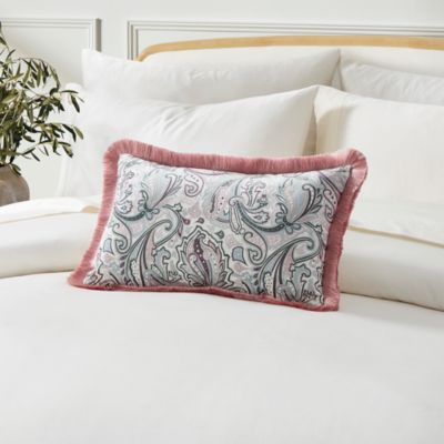 Paisley Fringe Decorative Pillow, 12" x 20"