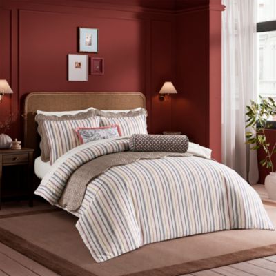 Scallop Stripe Duvet Set, King