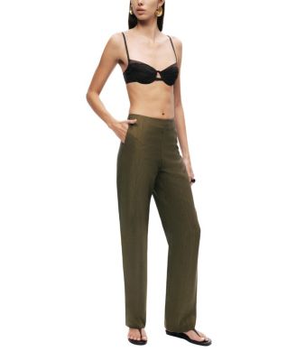 Straight-Leg Tailored Pants