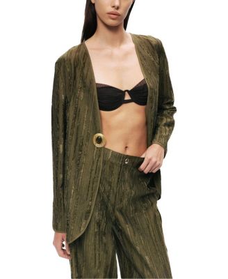 Textured Wide-Leg Pants