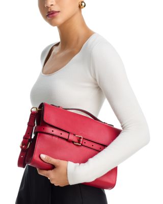 Tie Me Leather Clutch