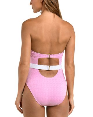 Amie Colorblock Chic Underwire Bandeau One Piece Swimsuit