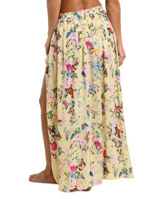 Garden Butterflies Klaire Wrap Maxi Skirt Cover Up