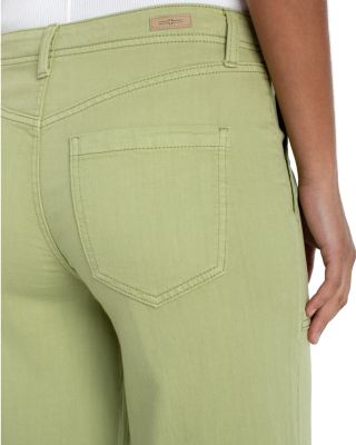 Utility High Rise Crop Wide Leg Jeans in Lotus