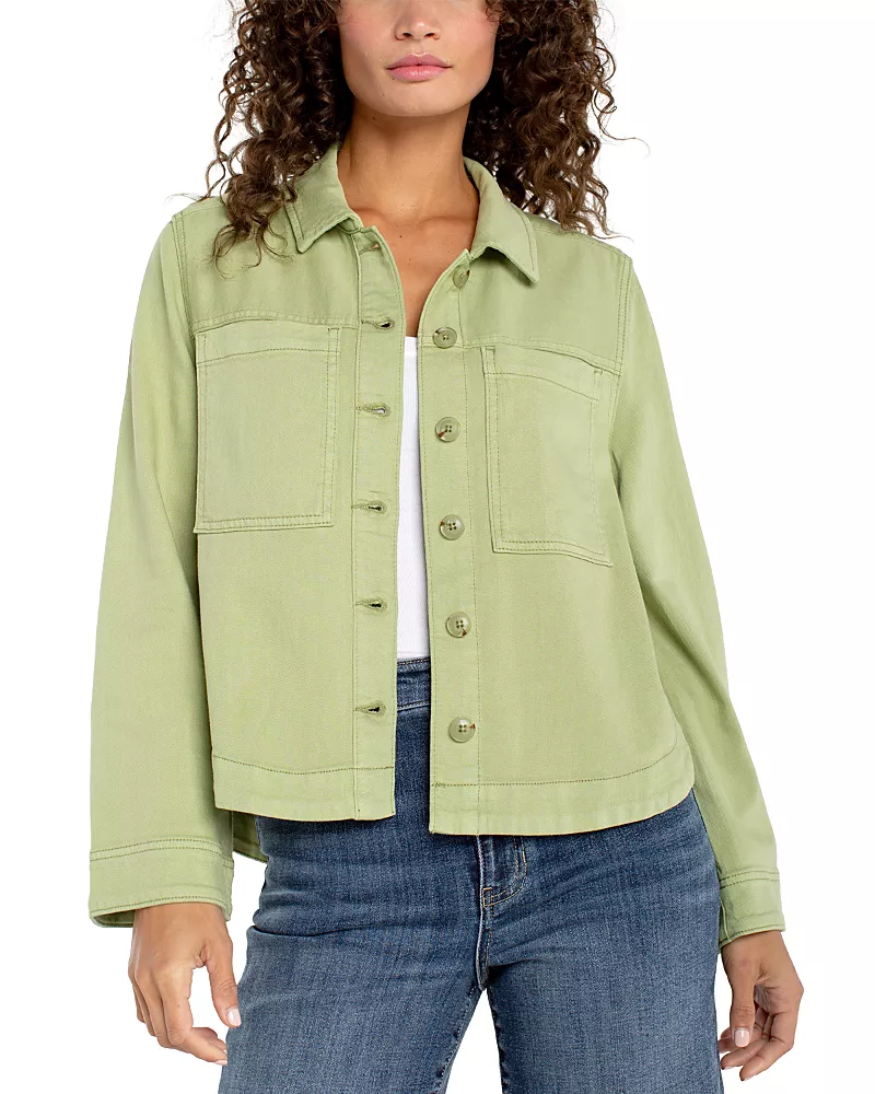Liverpool Los Angeles High Low Denim Shacket