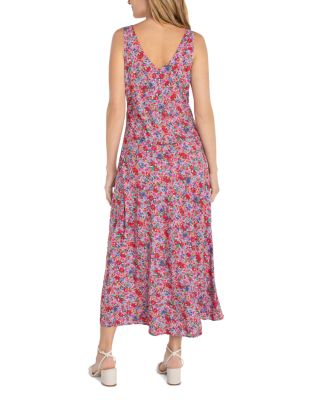 Sleeveless Ruffle Front Woven Maxi Dress