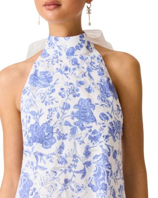 Elin Floral Halter Gown