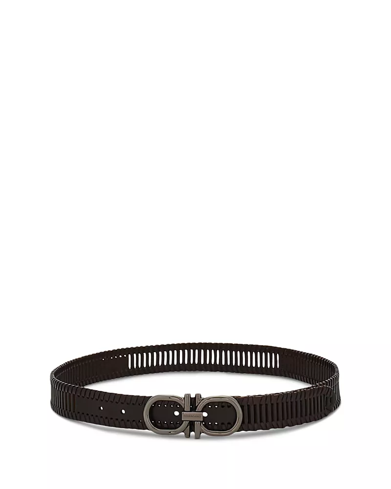 Ferragamo Men's Infinity Buckle Slotted Belt