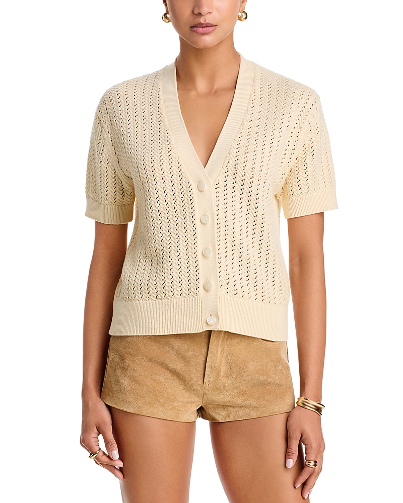 Anine Bing Flynne Openwork Cardigan