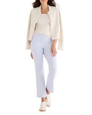 Fringe Mix Knit Bomber Jacket