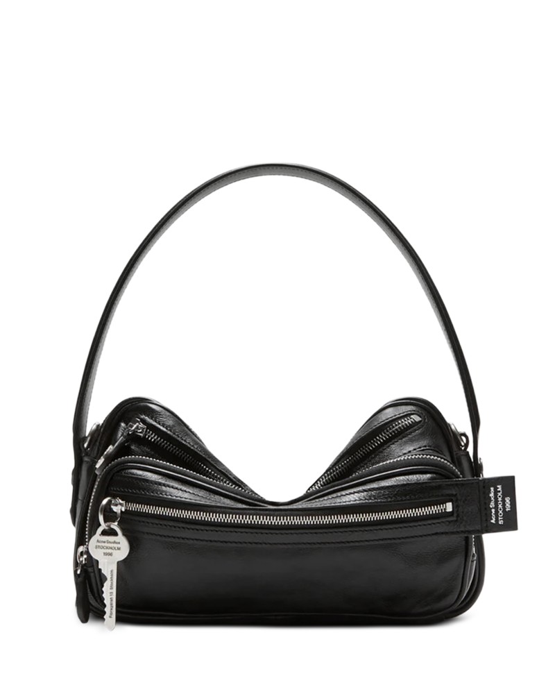 Acne Studios Camero Party Leather Shoulder Bag in Black
