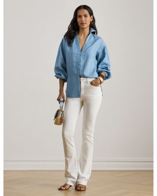 Linen Blouson Sleeve Shirt